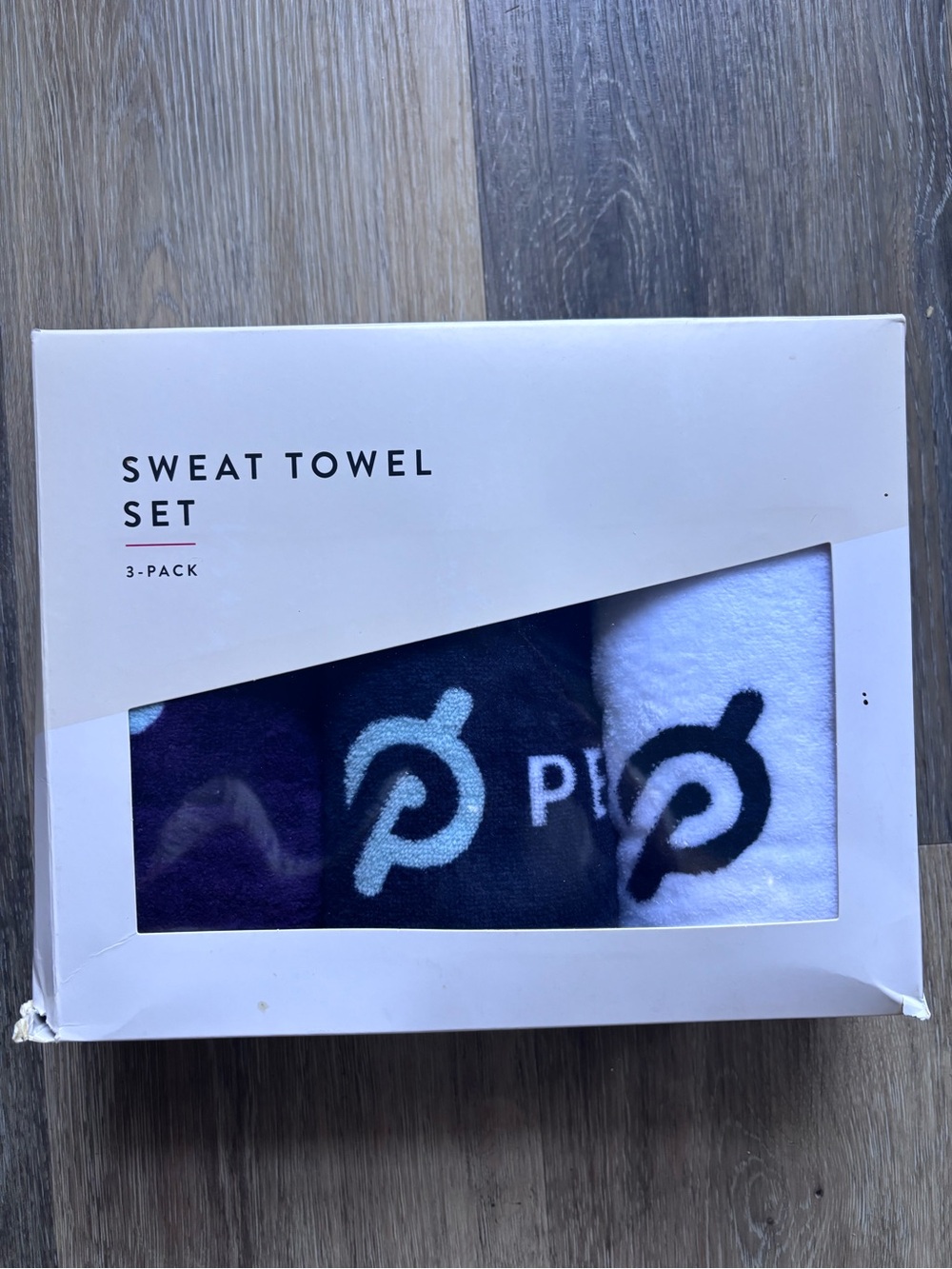 Peloton 3-Pack Sweat Towel Set - Purple, Black, White